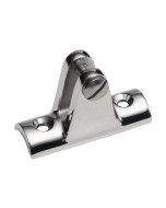 Deck hinge with concave base and screw