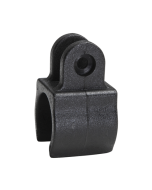 Black mounting clip for tube