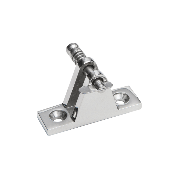 Flat deck hinge with removable pin
