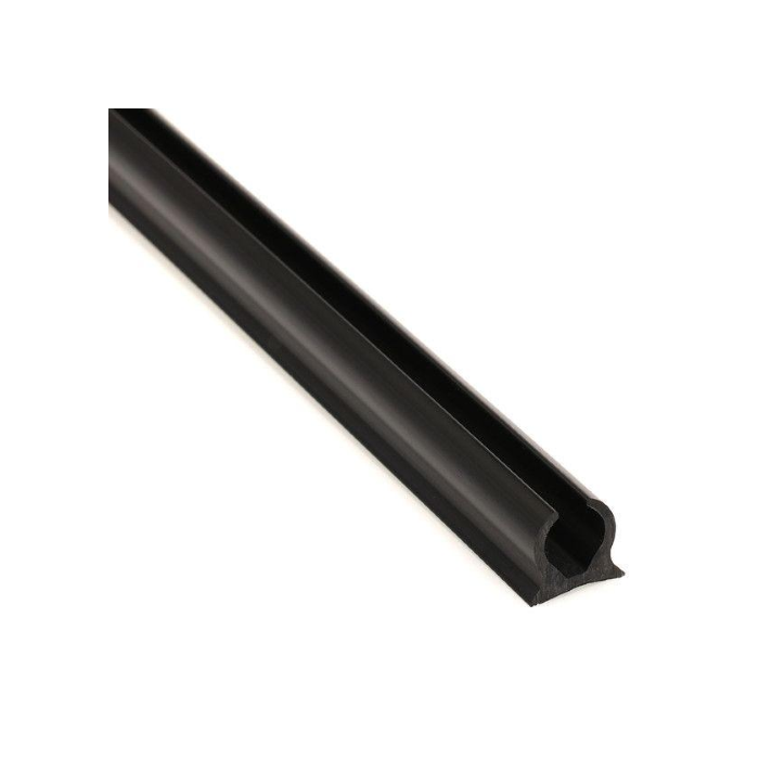Schwarze Schiene aus PVC - Stange von 3m