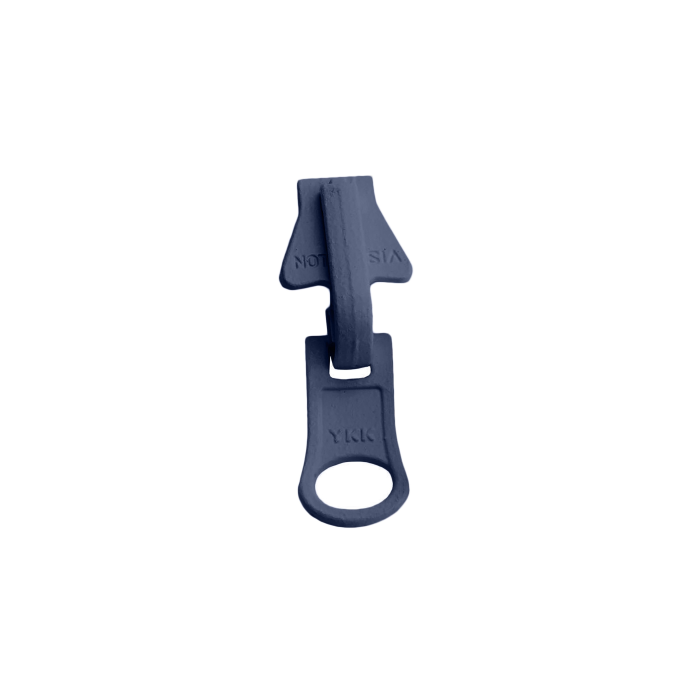 Blue slider for YKK 8mm coil chain zipper