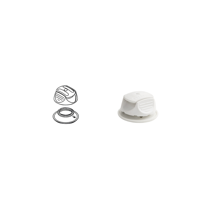 Botón superior + botón macho PERFIX® para tejido - Blanco
