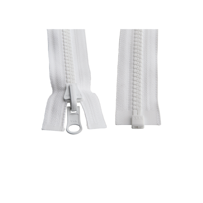 White Ykk divisible die-cast YKK zipper, chain 8mm