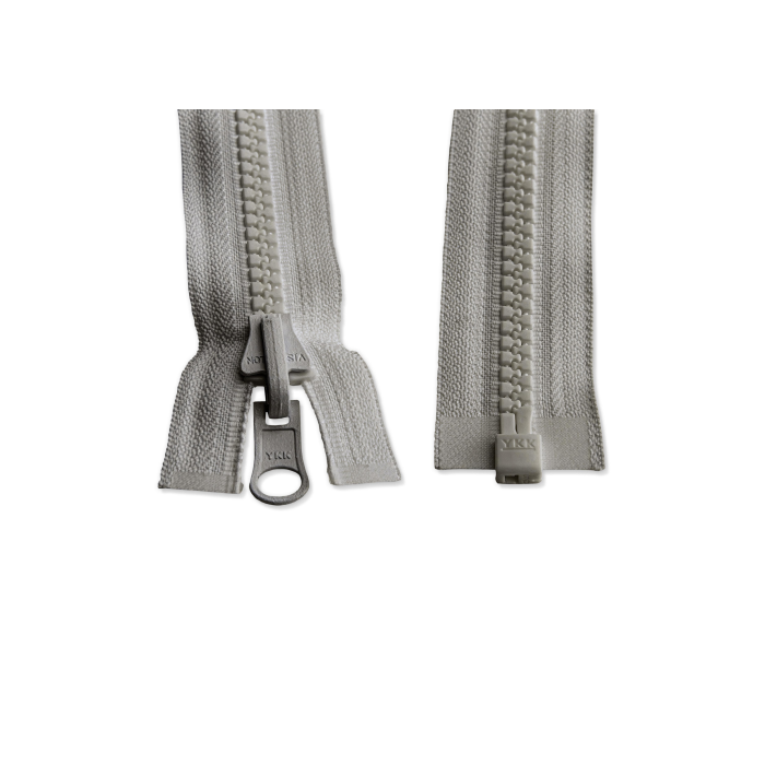 Grey Divisible die-cast zipper YKK chain 8mm