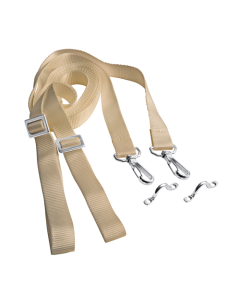 Pair of beige cord straps - 25mm - 25mm, Beige