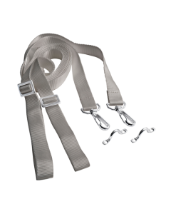 Pair of grey cord straps - 25mm - 25mm, Grigio