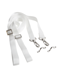 Pair of white  cord straps - 25mm - 25mm, Bianco