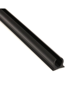 Riel de PVC negro - barra de 3m