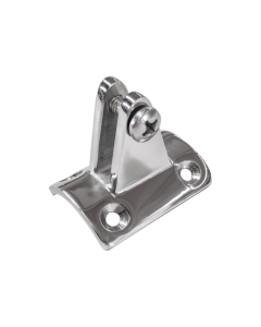 Deck hinge with concave base and screw for Ø 40mm tube